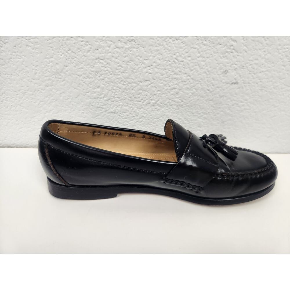 Cole Haan Black Leather Tassel Loafers - Picture 3 of 14